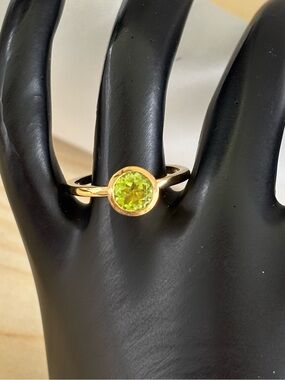Peridot 14k Gold Over Sterling Silver Ring sz 6